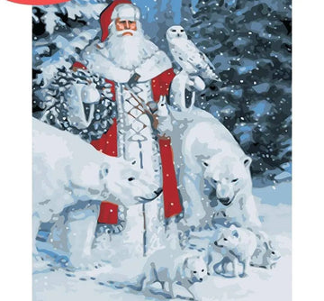 Paint by Numbers Kit - Santa Claus With A White Owl