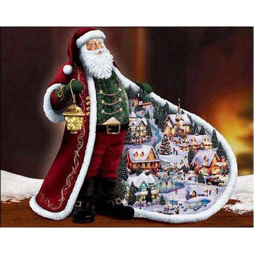 Diamond Paintings - Santa Claus Xmas Country Rustic Cottage Tree