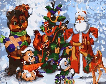 Paint by Numbers Kit - Santa Squad