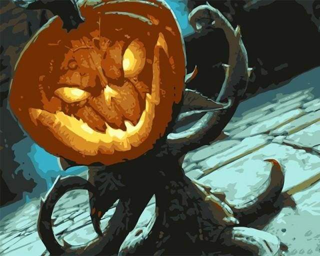Paint by Numbers Kit - Scary Pumpkins Halloween