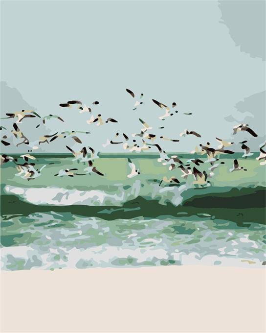 Paint by Numbers Kit - Sea and The Birds