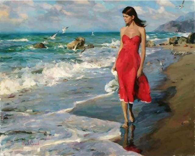 Paint by Numbers Kit - Seaside and Pretty Woman