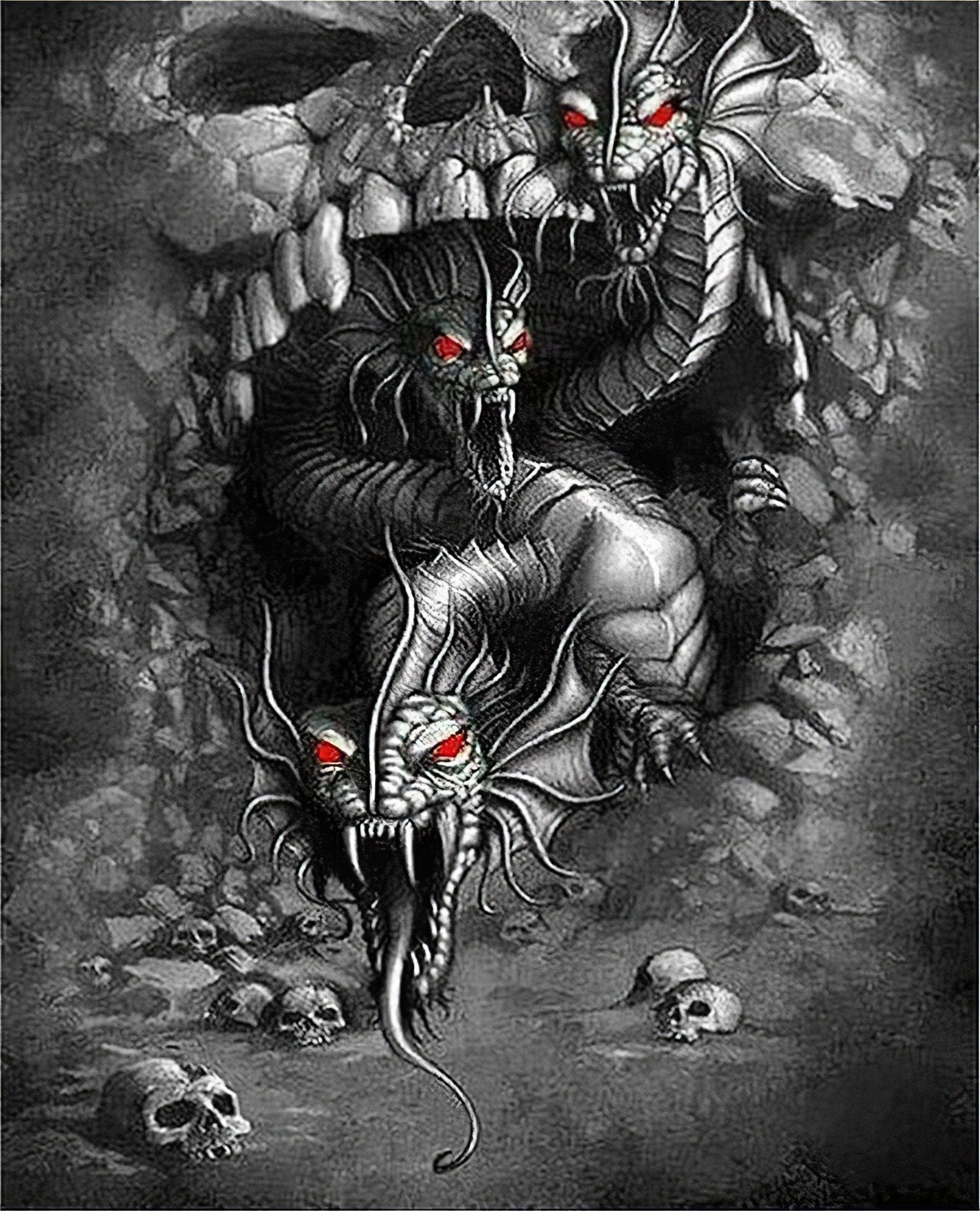 Diamond Paintings - Skull And Dragon