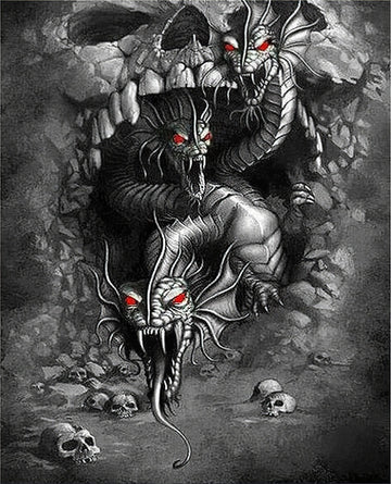 Diamond Paintings - Skull And Dragon
