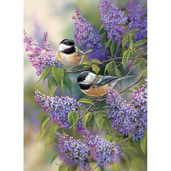 Diamond Paintings - Small Birds On Branches