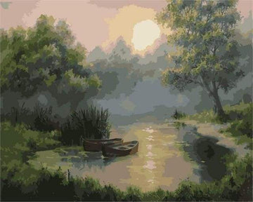 Paint by Numbers Kit - Small Lake at Dawn
