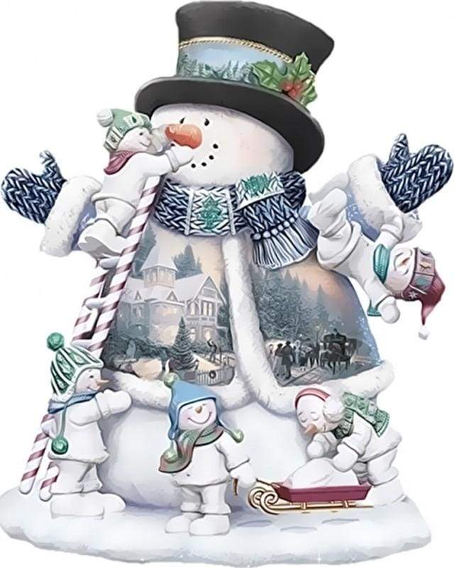 Paint by Numbers Kit - Snowman Christmas Party