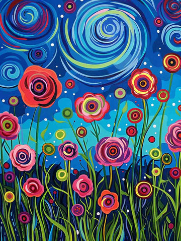 Paint by Numbers Kit - Spiral Fantasy Garden