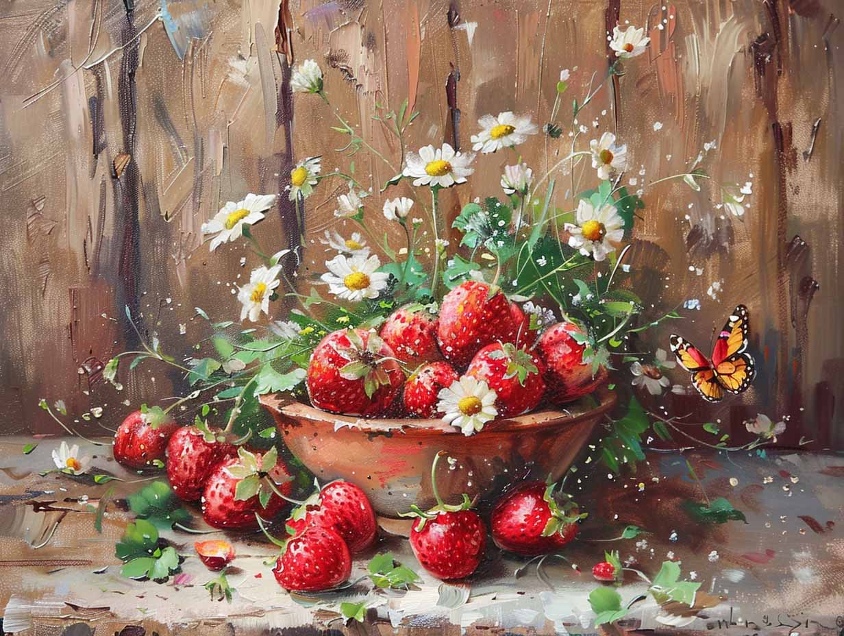Paint by Numbers Kit - Strawberry Bliss