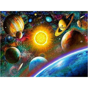 Diamond Paintings - Sun and Surrounding Planet