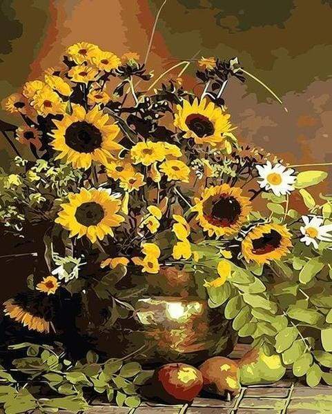 Paint by Numbers Kit - Sunflowers and Fruits
