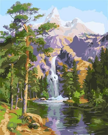 Paint by Numbers Kit - Sunny Weather and the Waterfall