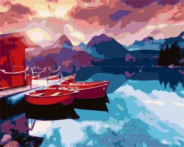 Paint by Numbers Kit - Sunshine Red Boats