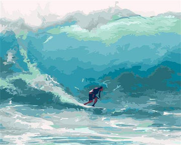 Paint by Numbers Kit - Surfing in the Sea