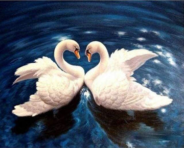 Paint by Numbers Kit - Swans On Blue Lake