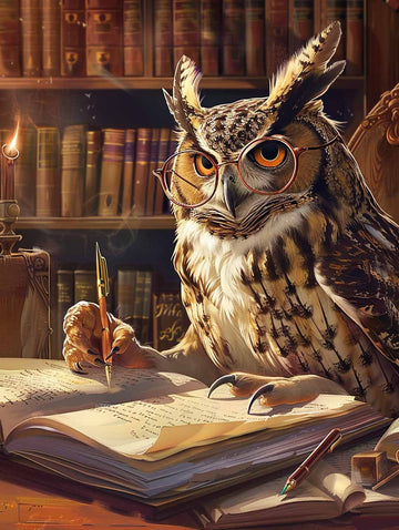 Paint by Numbers Kit - The Author Owl