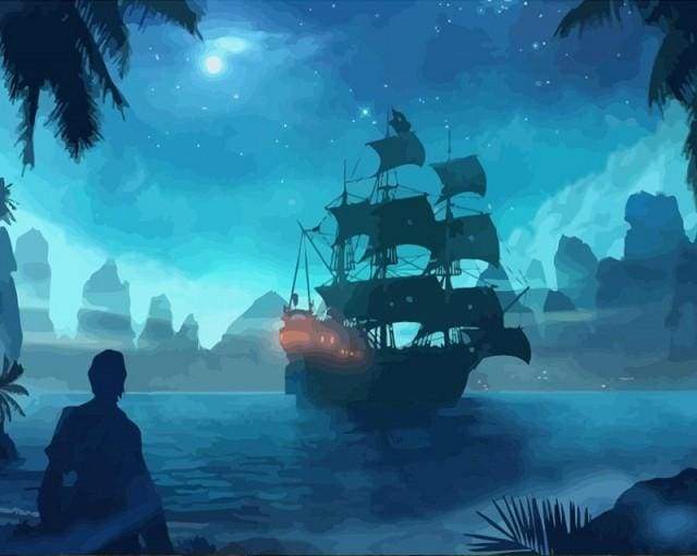 Paint by Numbers Kit - The Island Boat