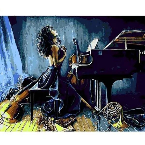 Paint by Numbers Kit - The Musician With Instruments
