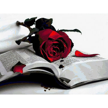 Diamond Paintings - The Rose And Book