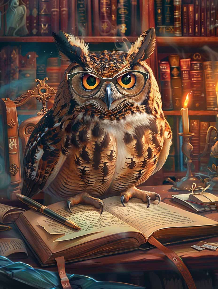Paint by Numbers Kit - The Scholar Owl