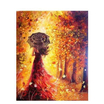 Paint by Numbers Kit - The Woman With The Autumn Umbrella