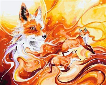 Paint by Numbers Kit - Three Foxes