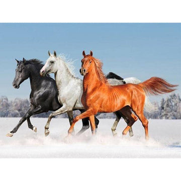 Diamond Paintings - Three Horses in Winter