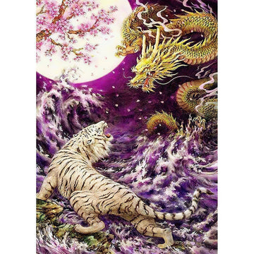 Diamond Paintings - Tiger Fighting With Dragon