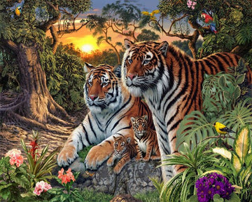 Paint by Numbers Kit - Tiger family