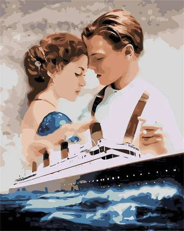 Paint by Numbers Kit - Titanic Rose and Jack