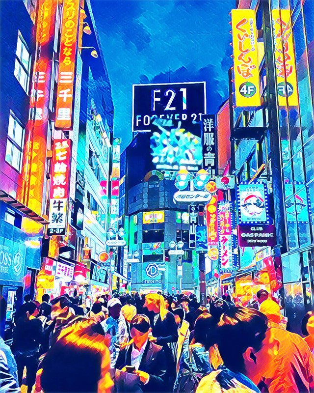 Paint by Numbers Kit - Tokyo Shibuya