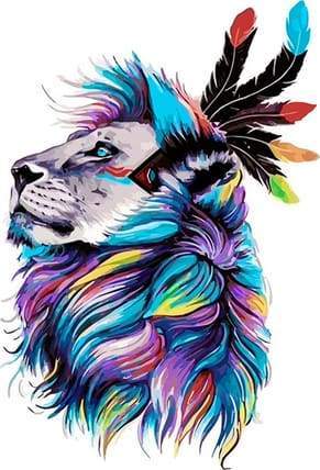 Paint by Numbers Kit - Tribal Lion