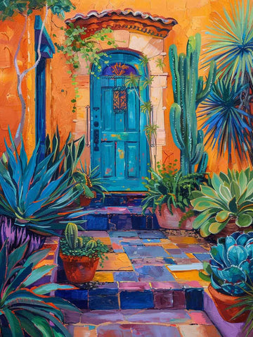 Paint by Numbers Kit - Tropical Garden Doorway