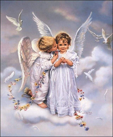 Paint by Numbers Kit - Two Angels and Doves