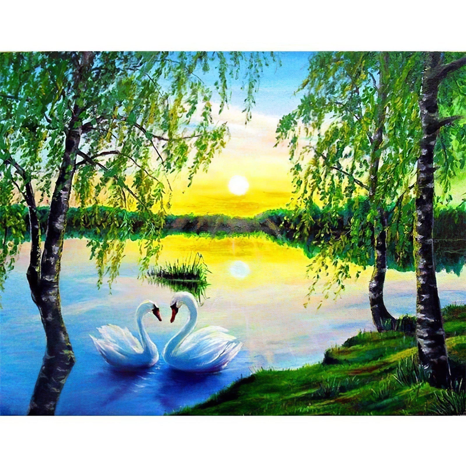 Diamond Paintings - Two Ducks In The Canal