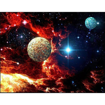 Diamond Paintings - Two Planets And Shinning Stars