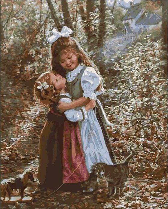 Paint by Numbers Kit - Two Sisters