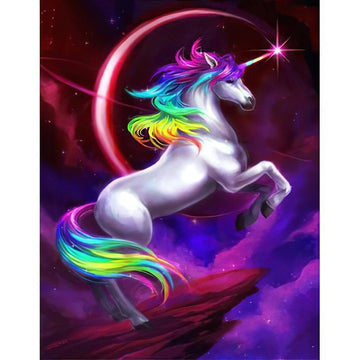 Diamond Paintings - Unicorn With Colorful Rainbow