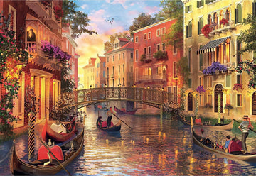 Diamond Paintings - Venice City Bridge At Dusk