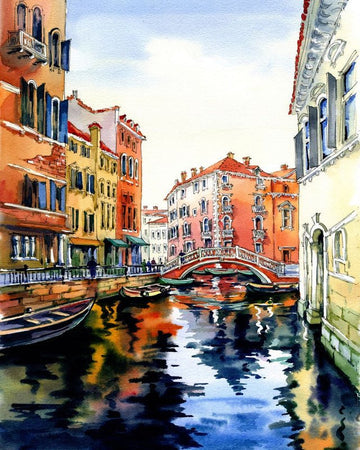 Paint by Numbers Kit - Venice watercolor