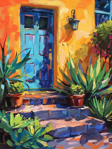 Paint by Numbers Kit - Vibrant Blue Door