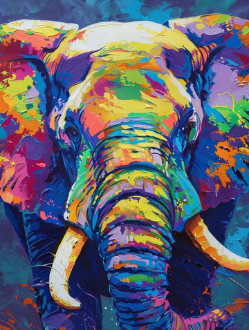 Paint by Numbers Kit - Vibrant Elephant