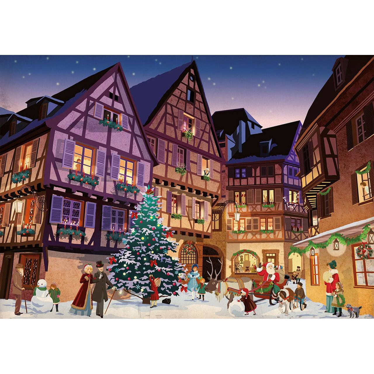 Diamond Paintings - Village House Christmas Tree