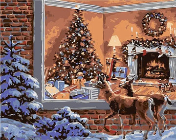 Paint by Numbers Kit - Walking By Two Deer
