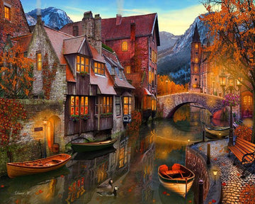 Paint by Numbers Kit - Warm canals