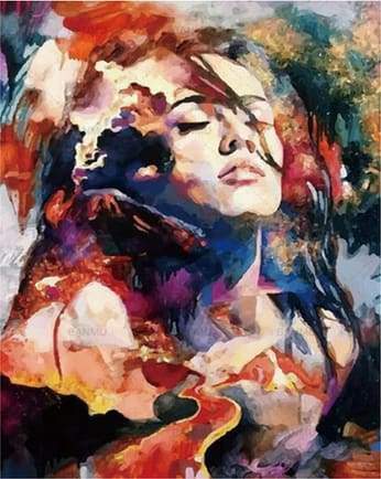 Paint by Numbers Kit - Watercolor Woman