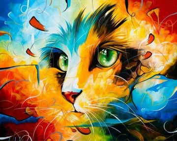 Paint by Numbers Kit - Watercolor cat
