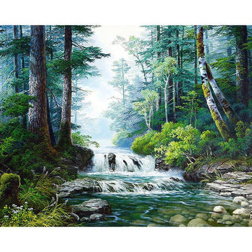 Diamond Paintings - Waterfall Forest