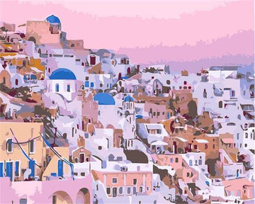 Paint by Numbers Kit - White Buildings City