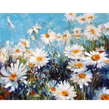 Paint by Numbers Kit - White Flowers